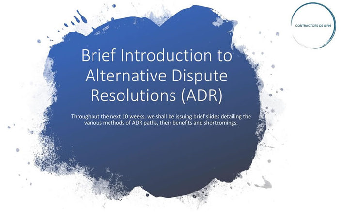 Alternative Dispute Resolutions (ADR)